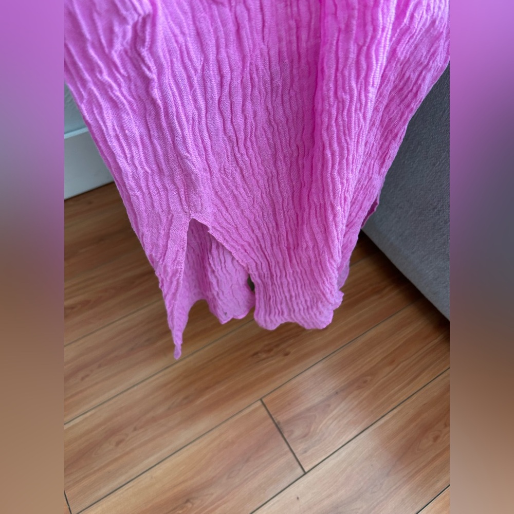 Sold‼️Zara Rustic Pink Boho Lagenlook Kimono Maxi dress Size L/M - Picture 8 of 13